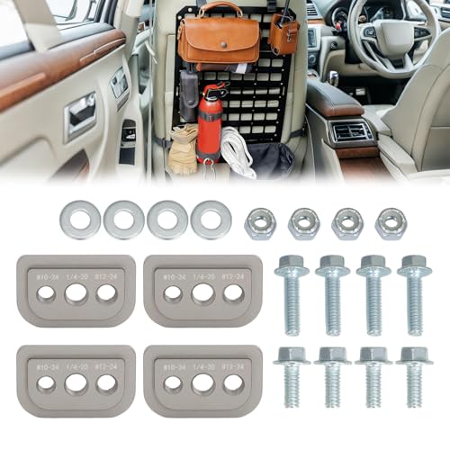 MOLLE Nuts Kit - 3-in-1 Threaded Fastener for MOLLE & PALS System - Compatible with BuiltRight Industries Panels, 1/4-20, #10-24, #12-24 Thread Sizes, Silver