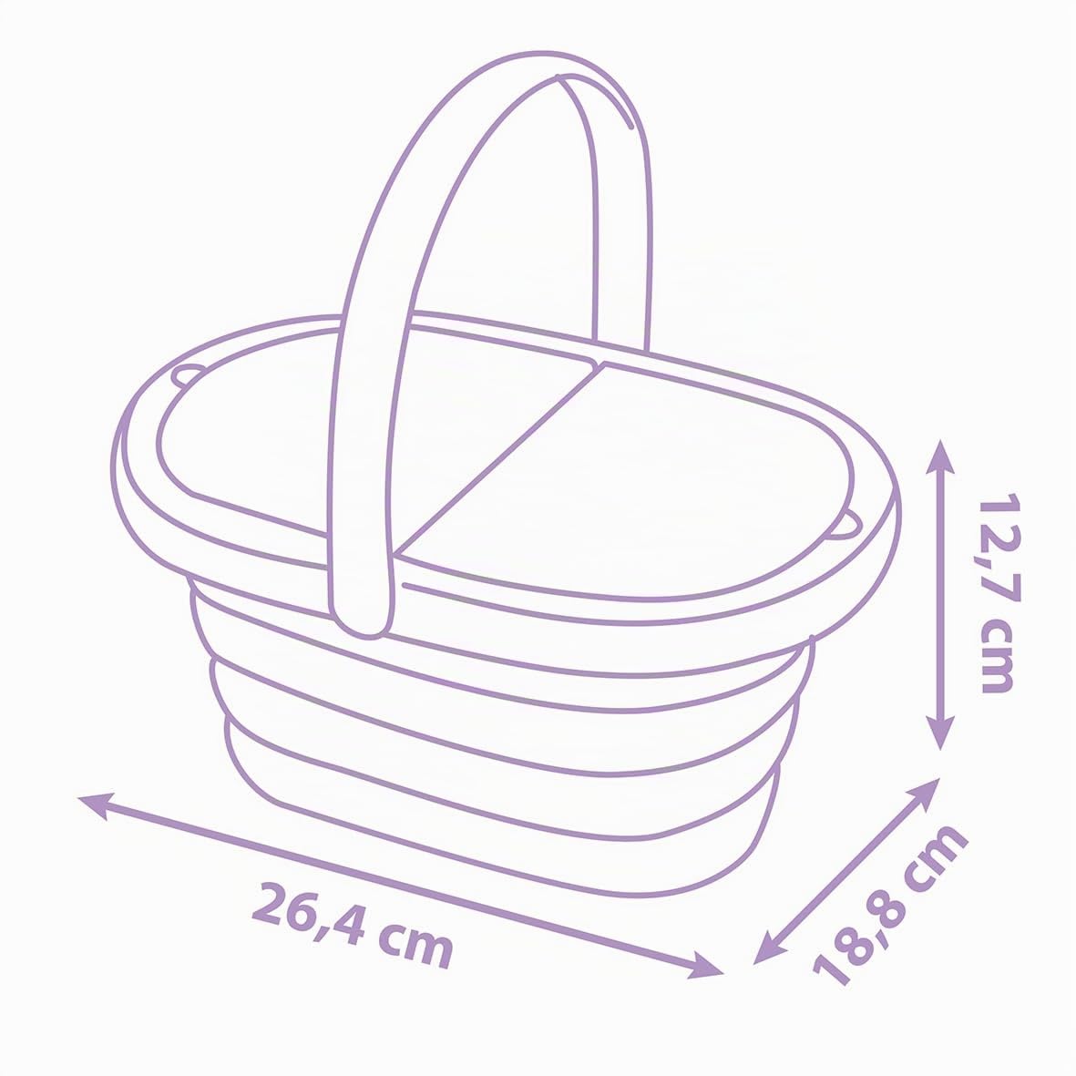 Smoby – Gabby´s Dollhouse Picknick-Korb – Spielset mit Spielzeug-Teeservice (21 Teile), inkl. Teller, Besteck, Becher, für Kinder ab 3 Jahren, blau