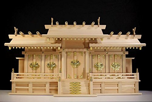 Amazon｜やまこう 神棚 五社 セット 屋根違い 大型 幅84cm 東濃ひのき