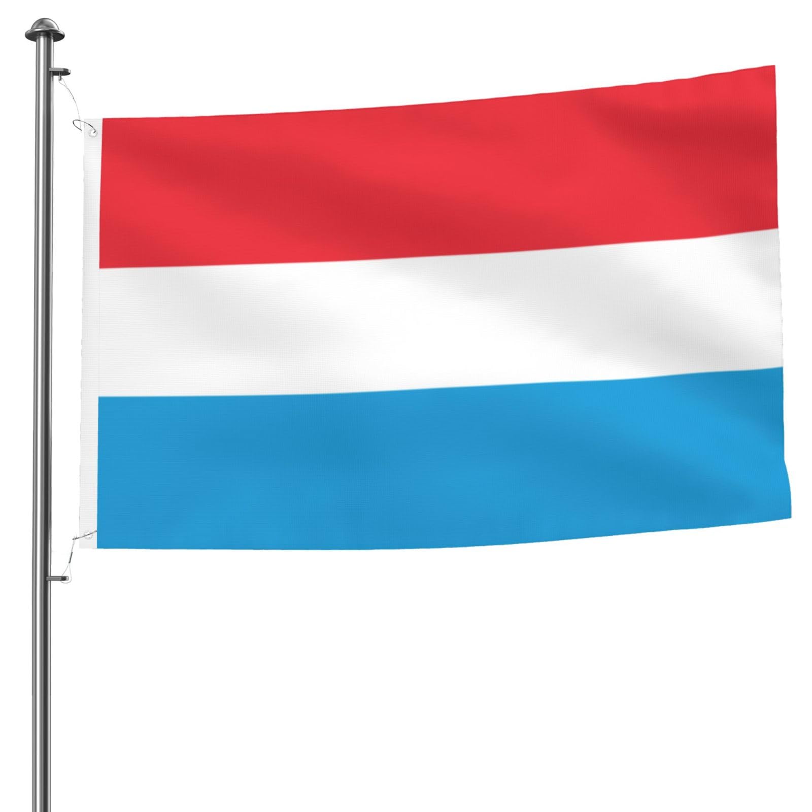 Drapeau du Luxembourg imprimé des deux côtés en polyester résistant