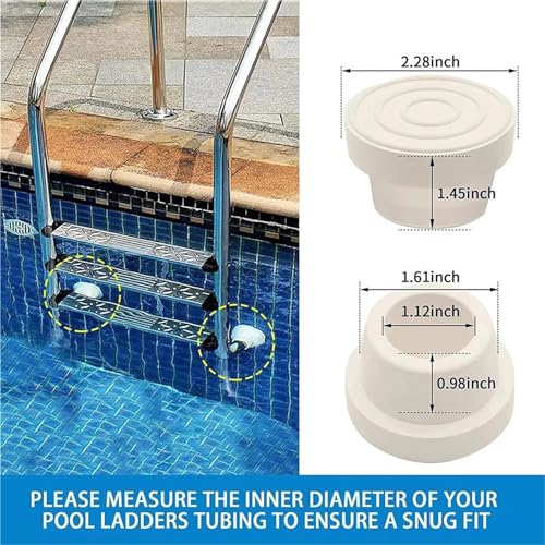 Protectores de escalera para piscina de caucho universal 4 piezas miniatura 3