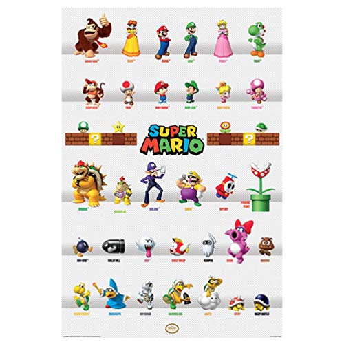 Poster SUPER MARIO Character Parade - 91x61cm