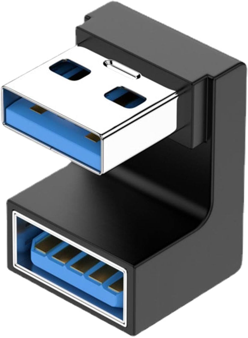 Tobo U-Shape USB 3.1 Adapter 180 Degree USB A Male to Female Coupler Connector 10Gbps USB Type A Support Data Transfer Connector Converter OTG for PC Laptop Power Bank (TD-1073TC)