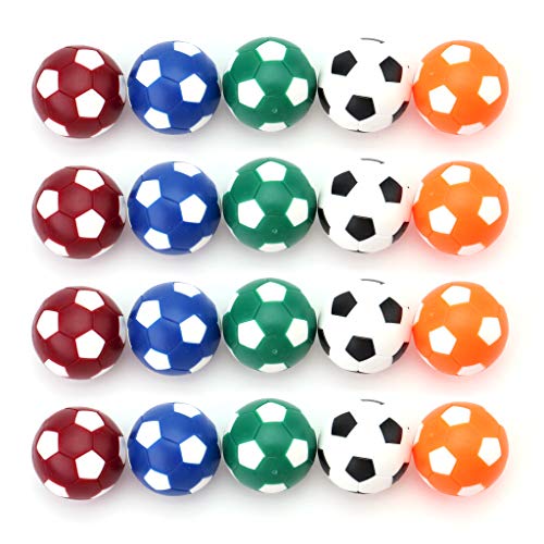 Fasmov Table Soccer Foosballs Replacements Mini Multicolor 36mm Official Foosball - Set of 20