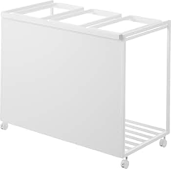 Amazon｜分別 ダストワゴン 45L 3 分別 ホワイト W76×D43×H60cm