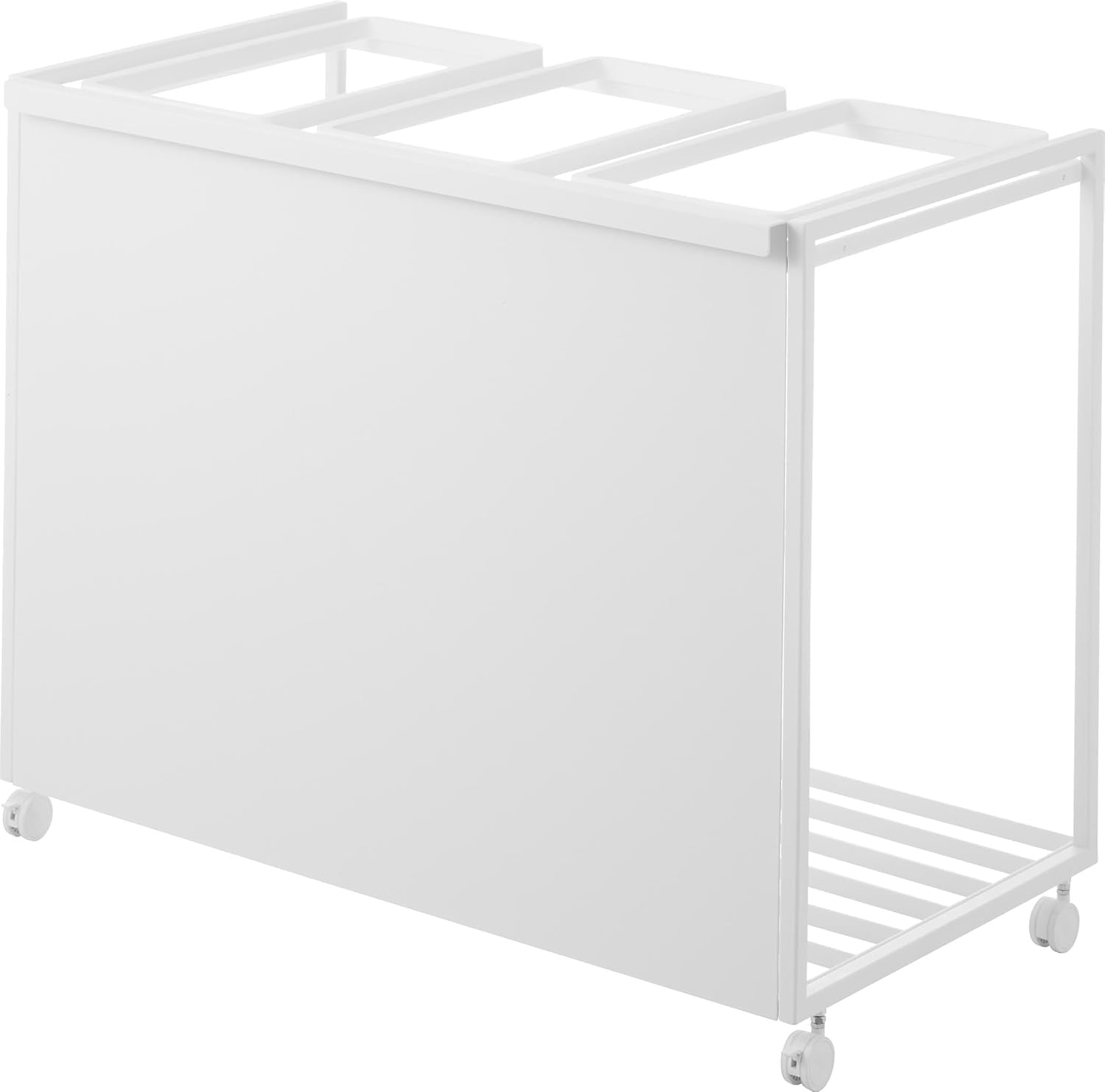 Amazon｜分別 ダストワゴン 45L 3 分別 ホワイト W76×D43×H60cm