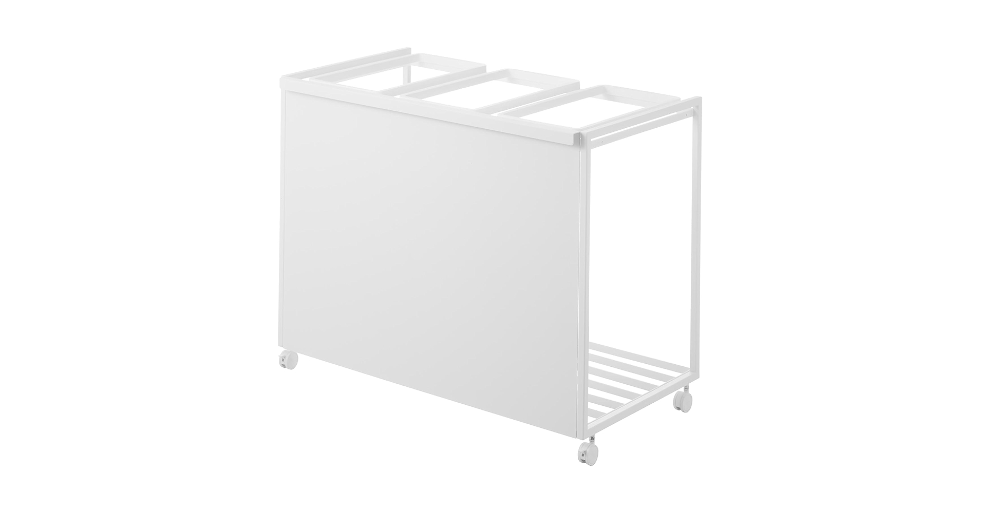 Amazon｜分別 ダストワゴン 45L 3 分別 ホワイト W76×D43×H60cm