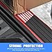 Car Rear Bumper Protector Guard, American Flag Anti-Scratch Door Entry Sill Guard, Non-Slip Rubber Vehicle Trim Cover Protection Strip, Car Accessories for Most Cars (Red Edge/Red Flag/40.9