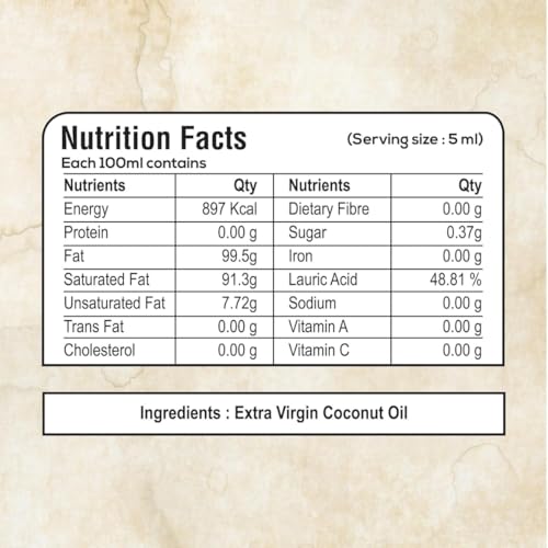 Image of Pure Nutrition Organic Virgin Coconut Oil, 750ml Glass Bottle | Raw Cold Pressed | 100% Pure | Nourishes Skin & Hair, Reduces Hair Fall, Ideal for Baby Massage, Wellness & Care