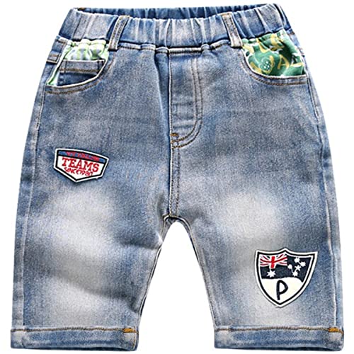 Little Kids Children Boys Jeans Shorts Ripped Jean Short Light Blue Jeans Pant Denim Pant Casual Cargo Pocket Short