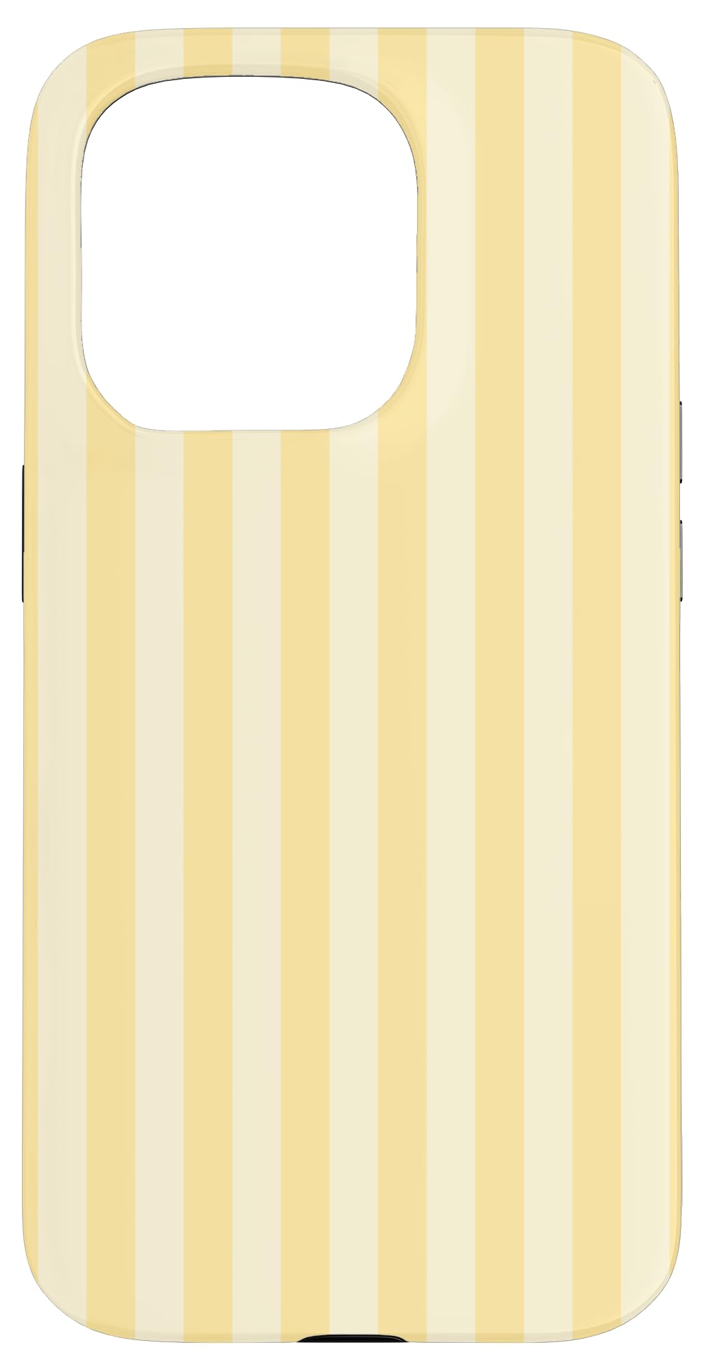 Elegant Monochromatic Yellow Stripes Elegant Vertical Lines Case for iPhone 15 Pro