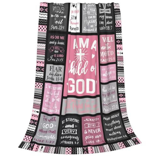 Christian Inspirational Soft Throw Blanket for Women and Men - Faith, Religious, Spiritual Gift - Personalized for Adults/Kids 50"x 60"