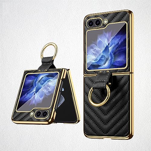 Coque Samsung Z Flip 5 antichoc fine avec anneau rotatif à 360 degrés