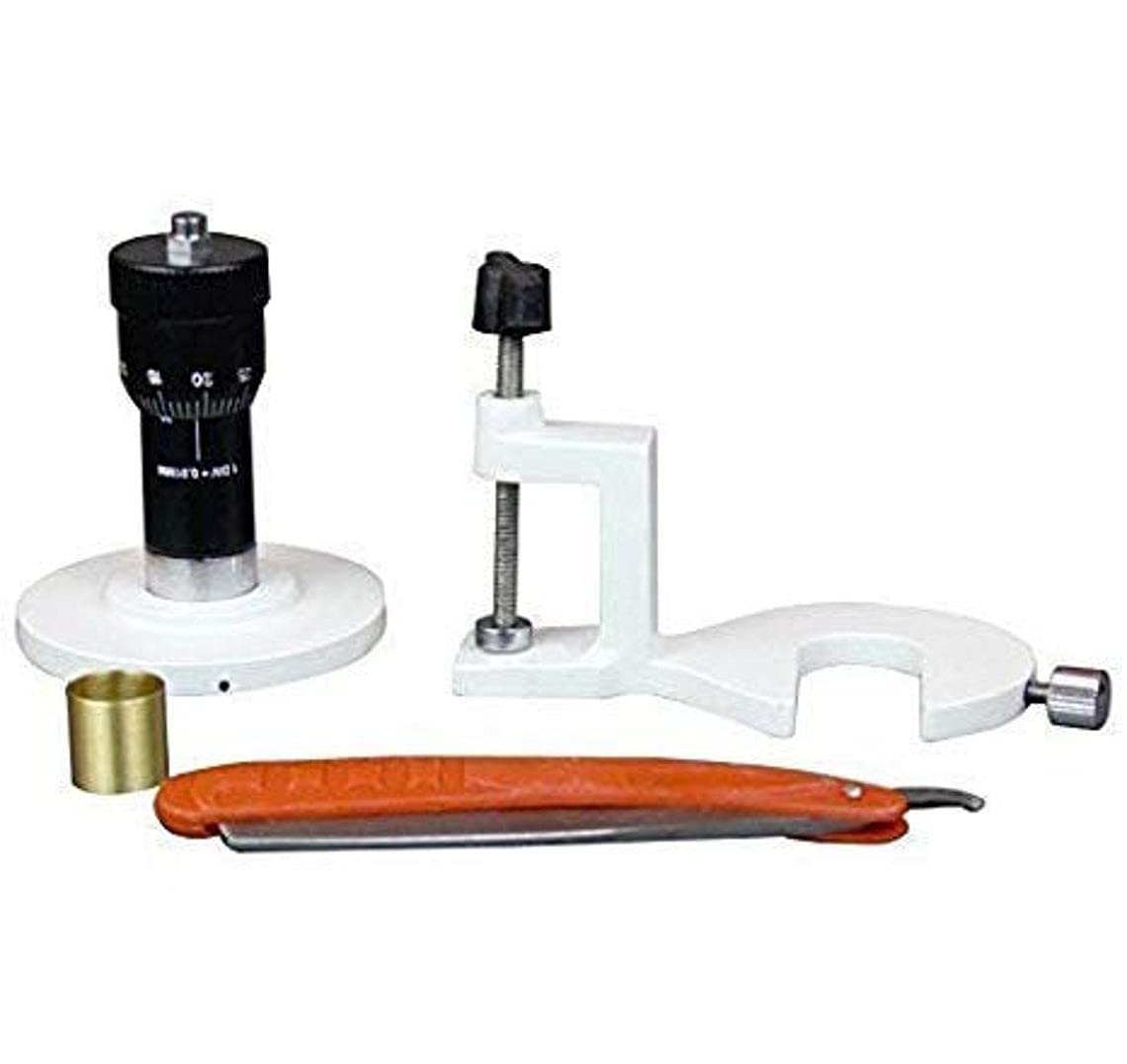 KASHSURG Hand & Table Plant Microtome with PlanoConcave Knife Clamp