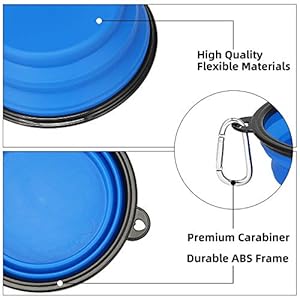 Kytely-Large-Collapsible-Dog-Bowl-2-Pack-34oz-Foldable-Dog-Travel-Bowls-Portable-Dog-Water-Food-Bowl-with-Clasp-Pet-Cat-Feeding-Cup-Dish-for-Traveling-Walking-Hiking-BlackBlue - Cucciolini Doodles   Kytely-Large-Collapsible-Dog-Bowl-2-Pack-34oz-Foldable-Dog-Travel-Bowls-Portable-Dog-Water-Food-Bowl-with-Clasp-Pet-Cat-Feeding-Cup-Dish-for-Traveling-Walking-Hiking-BlackBlue