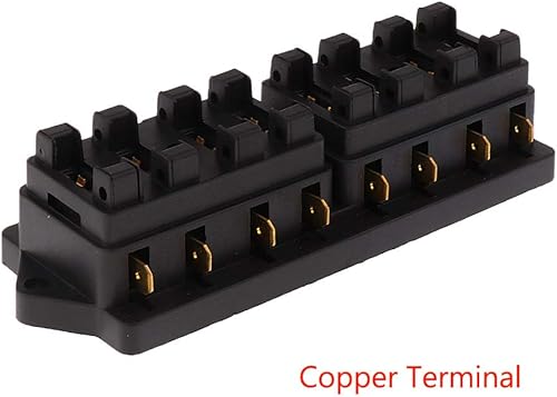 Miniatura 6 de ESUPPORT Car Truck 8 Way Circuito Estándar ATO Blade Caja de fusibles Bloque Titular 12V 24V