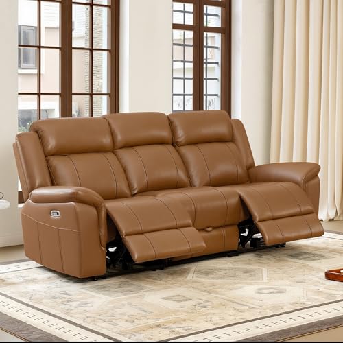 CHITA Genuine Leather Power Recliner Sofa