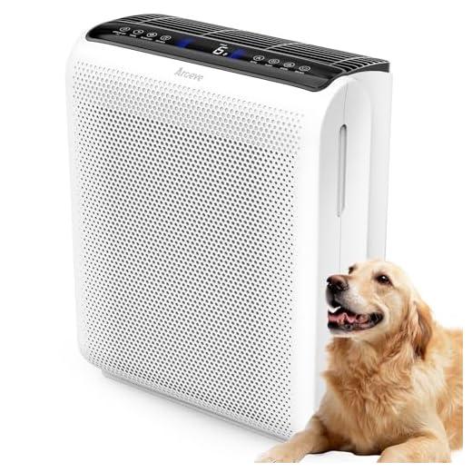 AROEVE Air Purifiers For Home Large Room Up to 1395 Sq Ft with Air Quality Sensors, Washable Filters, Filters Pet Dander, Pollen, Smoke, Dust for Bedroom Office, MK07 White