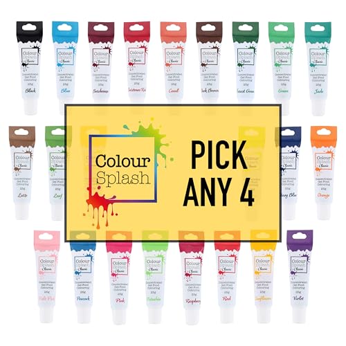 Colour Splash Food Colouring Gel by Culpitt - Pick Any 4 (4 x 25g)