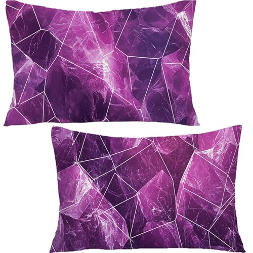 Housse de coussin rectangulaire violette 40x80cm idéale pour soulager vos cervicales