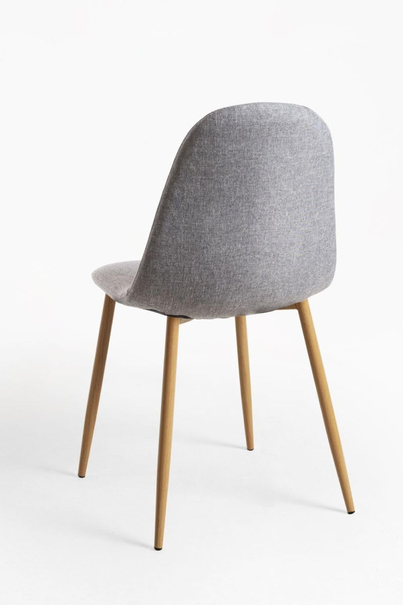 Regalos Miguel - Sillas Comedor - Silla Teok Tela - Gris Claro