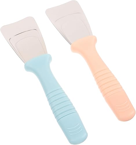 Housoutil 2 unids frigorífico deshielo pala electrodomésticos rascador de metal acero inoxidable refrigerador removedor de hielo raspador