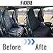 Fioqe High-Density Thickened Composite Fabric Front Seat Covers for Jeep Wrangler TJ 1997 1998 1999 2000 2001 2002, Durability & Foam-Padded Seat Protection-Black