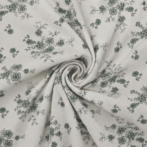 Image of Florida Reversible Cotton Dohar - Single Size (220x160 cm, 90 GSM, Green Floral Pattern), Soft & Lightweight Blanket for All Seasons, Breathable & Skin‑Friendly Fabric