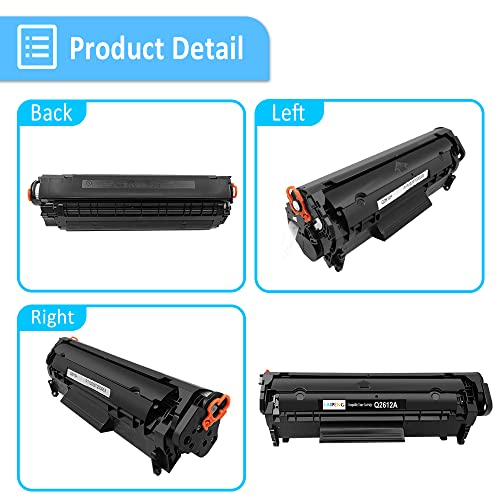 LAIPENG Compatible Toner Cartridge Q2612A 12A up to 2000 Pages for HP LaserJet 1010 1012 1015 1018 1020 1020 plus 1022 3015 3020 3030 3050 3052 3055 M1005 MFP M1319 MFP Printers ( Black x 2 ) - Image 4