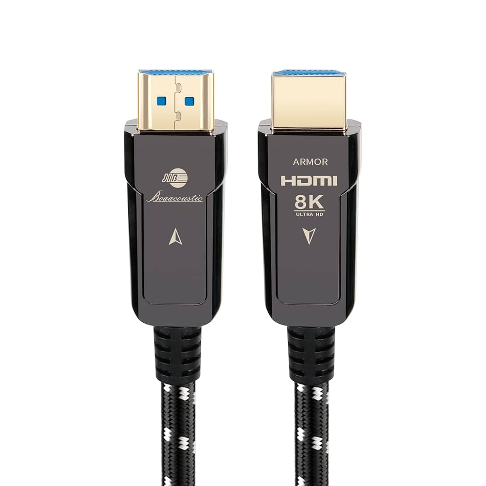 Amazon | JIB 光ファイバー8K HDMI ケーブルハイスピード 48Gbps