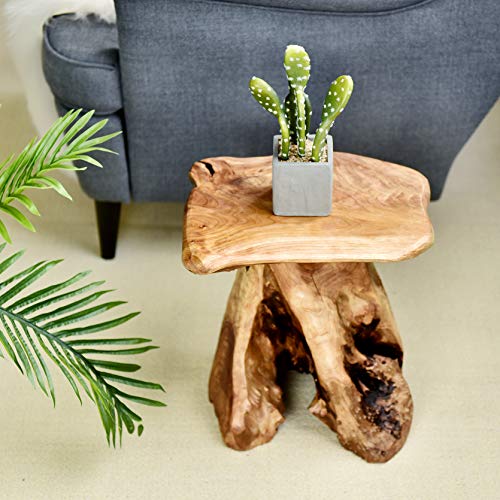 WELLAND-Tree-Stump-Stool-Live-Edge-Natural-Edge-Side-Table-Plant-Stand-Nightstand-Mushroom-Stool-14-Tall