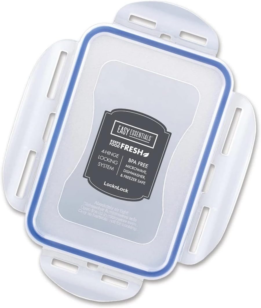 Lock & Lock HPL817S12 Easy Essentials Storage Set/Food Containers Airtight Bins/BPA-Free/Dishwasher Safe, 24 Piece - Clear