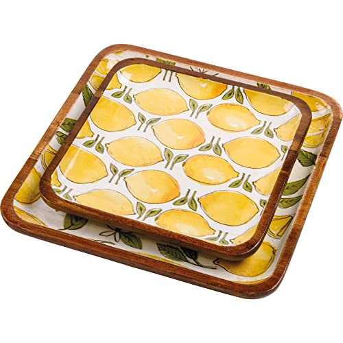 Primitives-by-Kathy-Lots-Of-Lemons-Decorative-Plate-Set Primitives by Kathy Lots Of Lemons Decorative Plate Set
