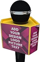 Vista 4 de Caja de micrófono personalizada Logo personalizado Cubo Hexágono micrófono bandera (blanco)