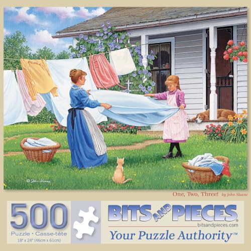 Bits and Pieces Jigsaw Puzzles for Adults 500 Pieces - One Two Three!