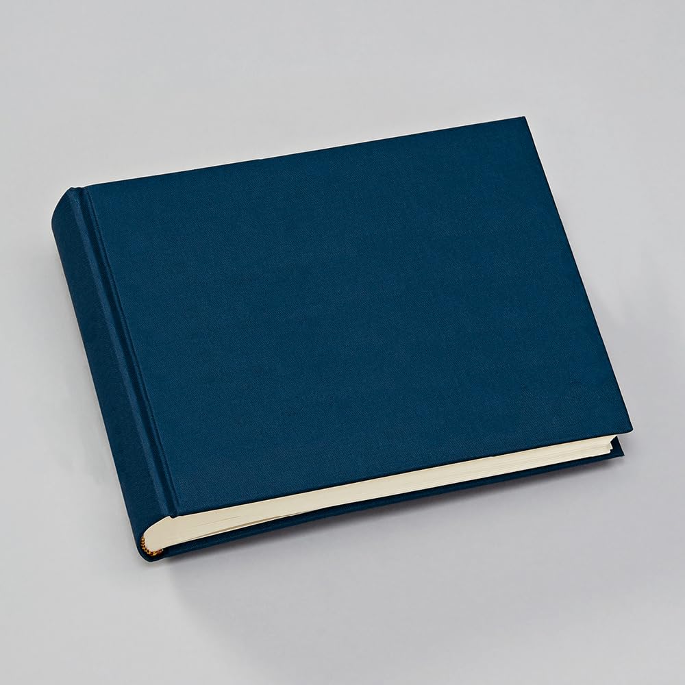 Semikolon 350978 Album Classic Small - 21,5 x 16 cm - 80 pages couleur crème, pour 10 x 15 photos - bleu marine foncé
