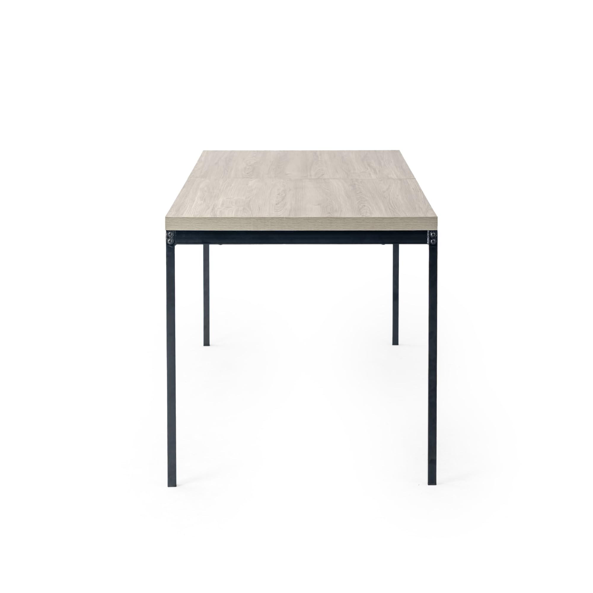 FurnitureR Tables de Cafétéria en Grise, Table de Cantine Scolaire pour 4 à 6 Personnes, Plateau en Bois Epais avec Structure Métallique, pour Les Repas et Les Réunions, 150x75x75cm