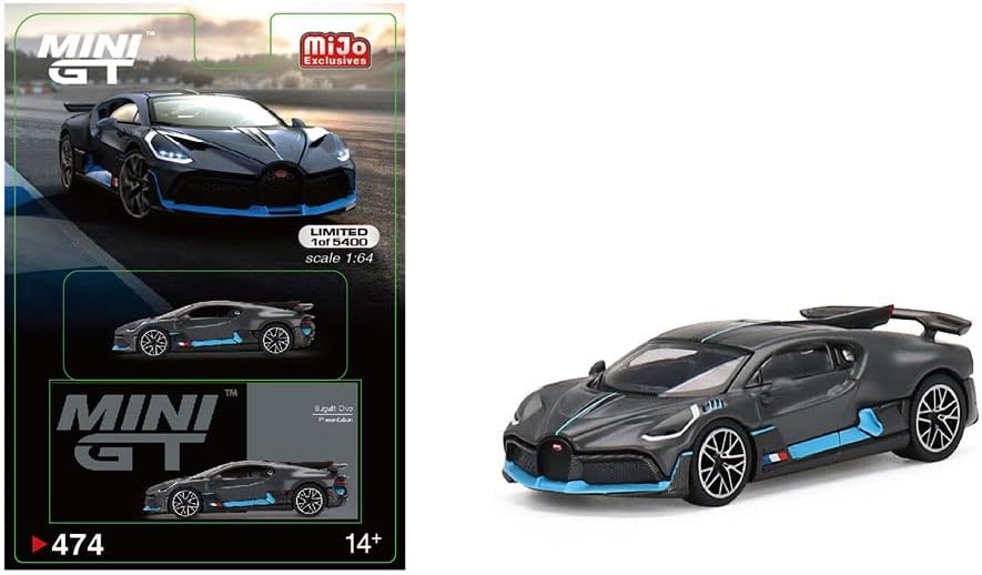 Truescale Miniatures True Scale Model Car Compatible with Bugatti Divo Presentation 1/64 Diecast Model Car MGT00474