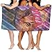 DTZMM Beach Towels,Beach Towel Funny Space Cat with Taco and Pizza 80 X 130Cm Soft Lightweight Absorbent for Bath Swimming Pool Yoga Pilates Picnic Blanket Towels