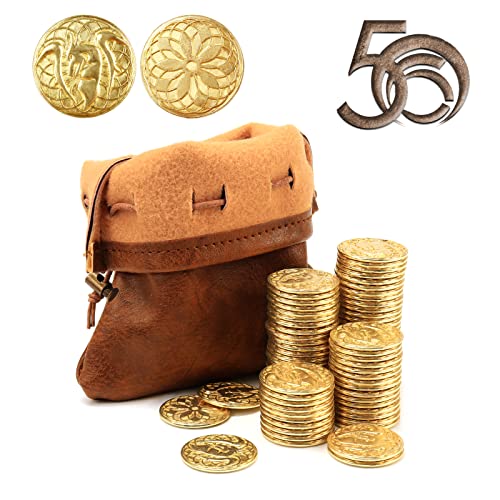 Non solo per DND: questo set di monete in metallo dorato non è solo un'ottima scelta per il giocatore DND, ma potrebbe anche essere selezionato come accessorio per altri giochi di ruolo, come Stonemaier, Scythe e Sword & Sorcery. Questo set di monete dorate potrebbe essere scambiato come valuta reale nel gioco, la sensazione al tatto e il peso ti danno la gioia di sentirti nel mondo reale della magia e della spada
