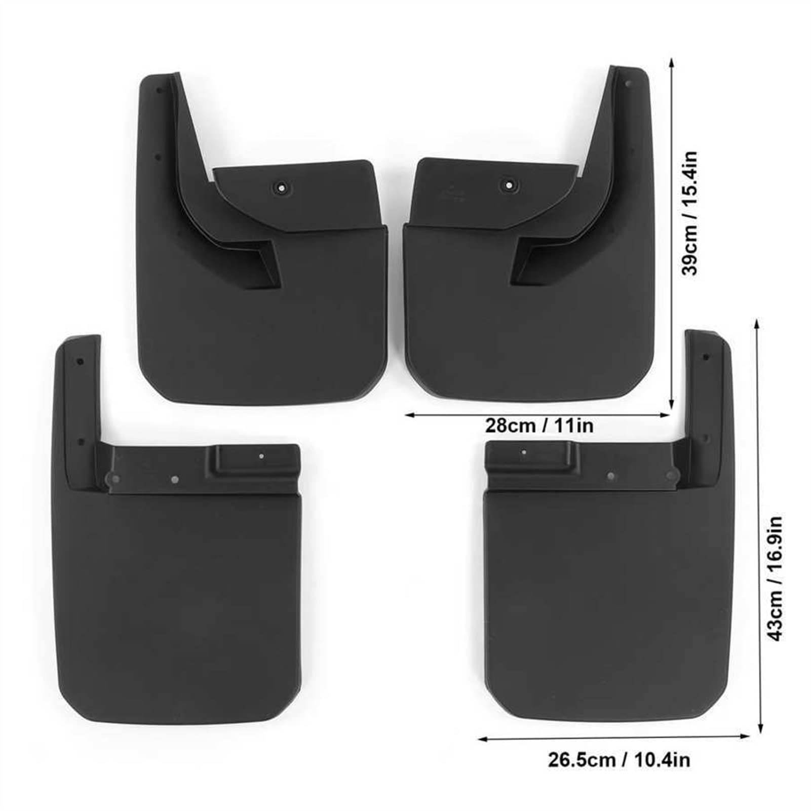 4 pezzi paraspruzzi for auto, for Jeep, Wrangler JL 2018 2019 2020 paraspruzzi parafango paraspruzzi parafango accessori di ricambio Paraspruzzi paraspruzzi