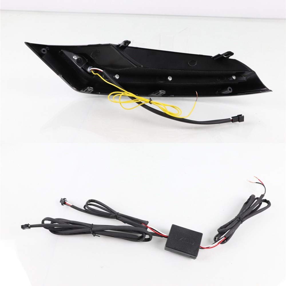 Luces diurnas LED DRL para compatible for Mazda 3 Axela desde 2019 2020, LED parachoques delantero DRL + streamer amarillo luces de señalización