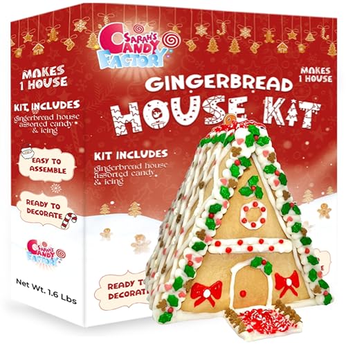 Gingerbread House Kit 1.6 Lbs– Holiday Cookie Decorating Kit with