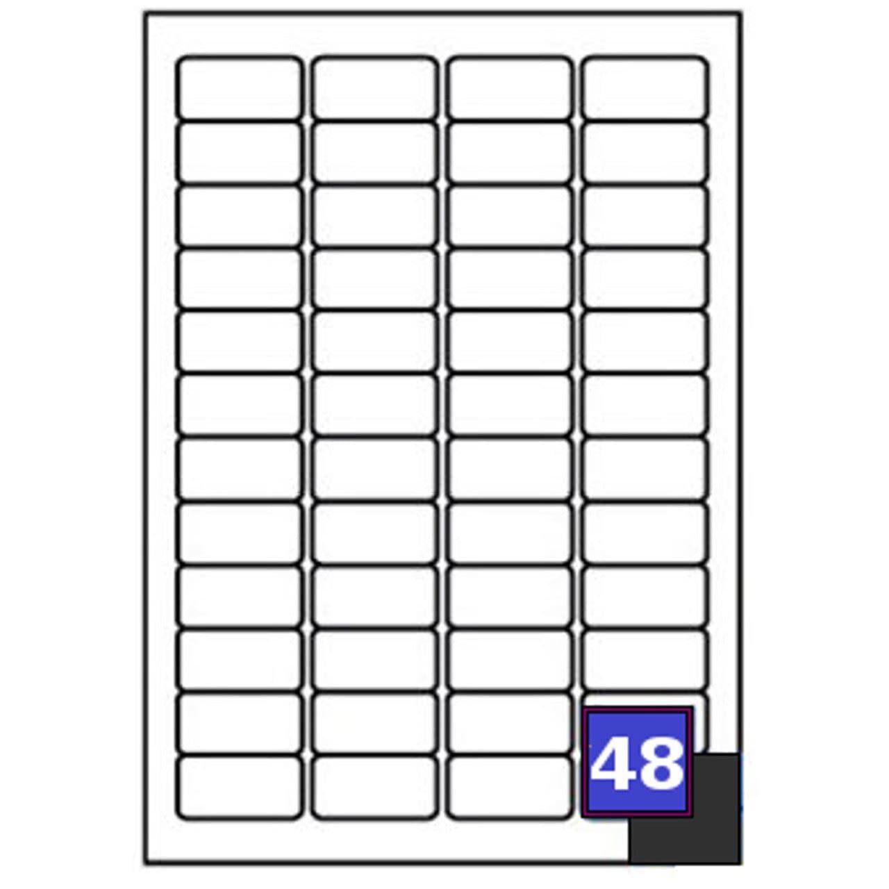 600 x 48 Labels Per Sheet 45.7 x 21.2mm White A4 Address Labels Sticky Self Adhesive Peel Out Notes Paper Mailing Inkjet Copier Laser Printer