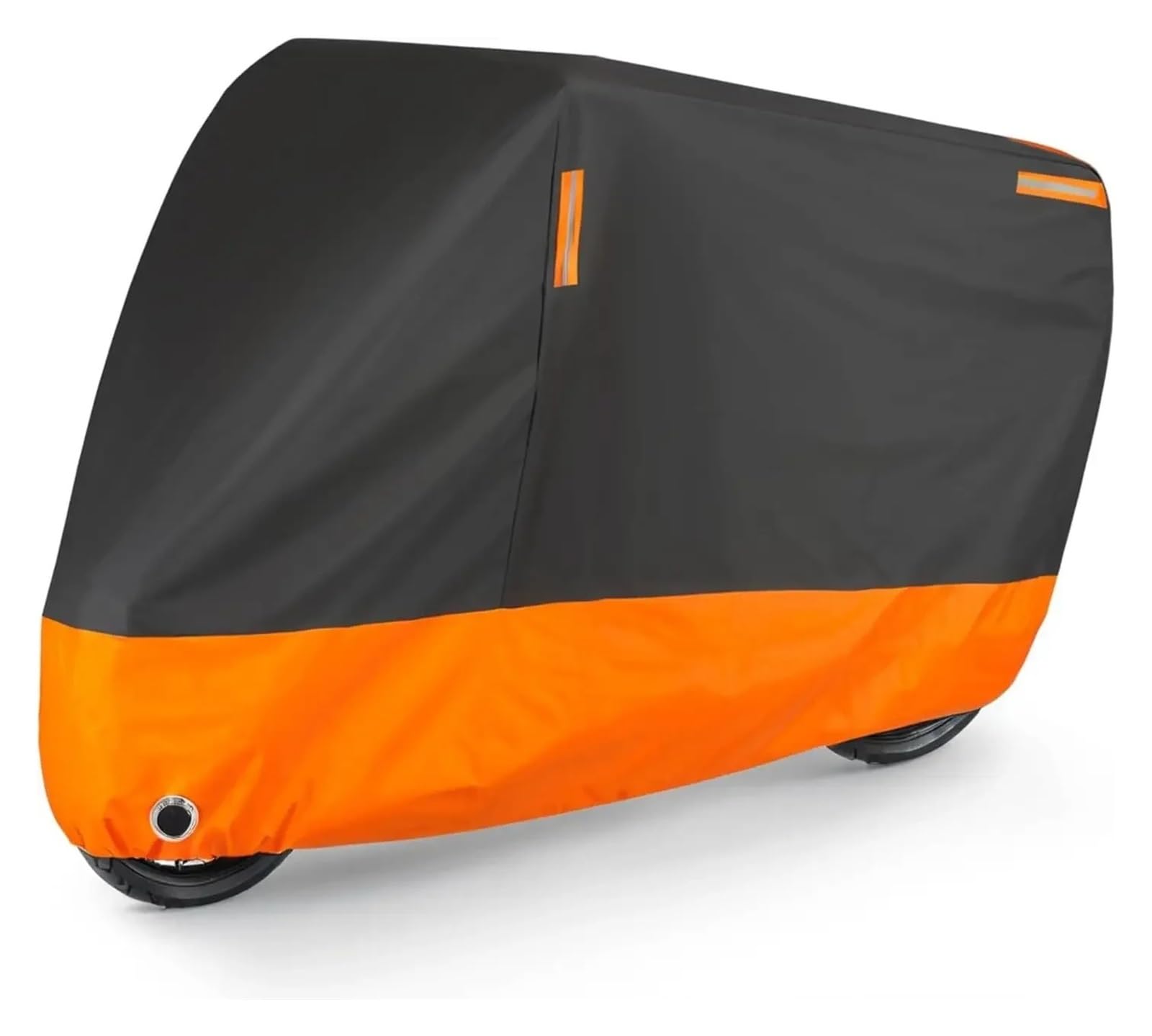 Funda para Motos para Cubierta Motocicleta 105 Pulgadas Gran Protección Impermeable para Refugio Scooter Al Aire Libre con 4 Tiras Reflectantes(Orange)