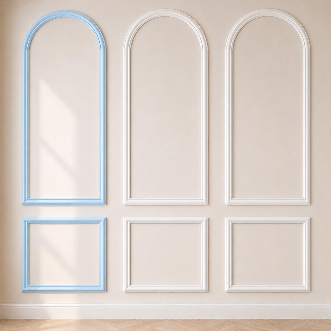 Moldura de pared para marcos de espejos y decoración DIY en pasillos de casa