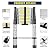 Telescoping Ladder, 12.5 FT Aluminum Lightweight Extension Ladder, Heavy Duty 330lbs Max Capacity, Multi-Purpose Collapsible Ladder for RV or Outdoor Work