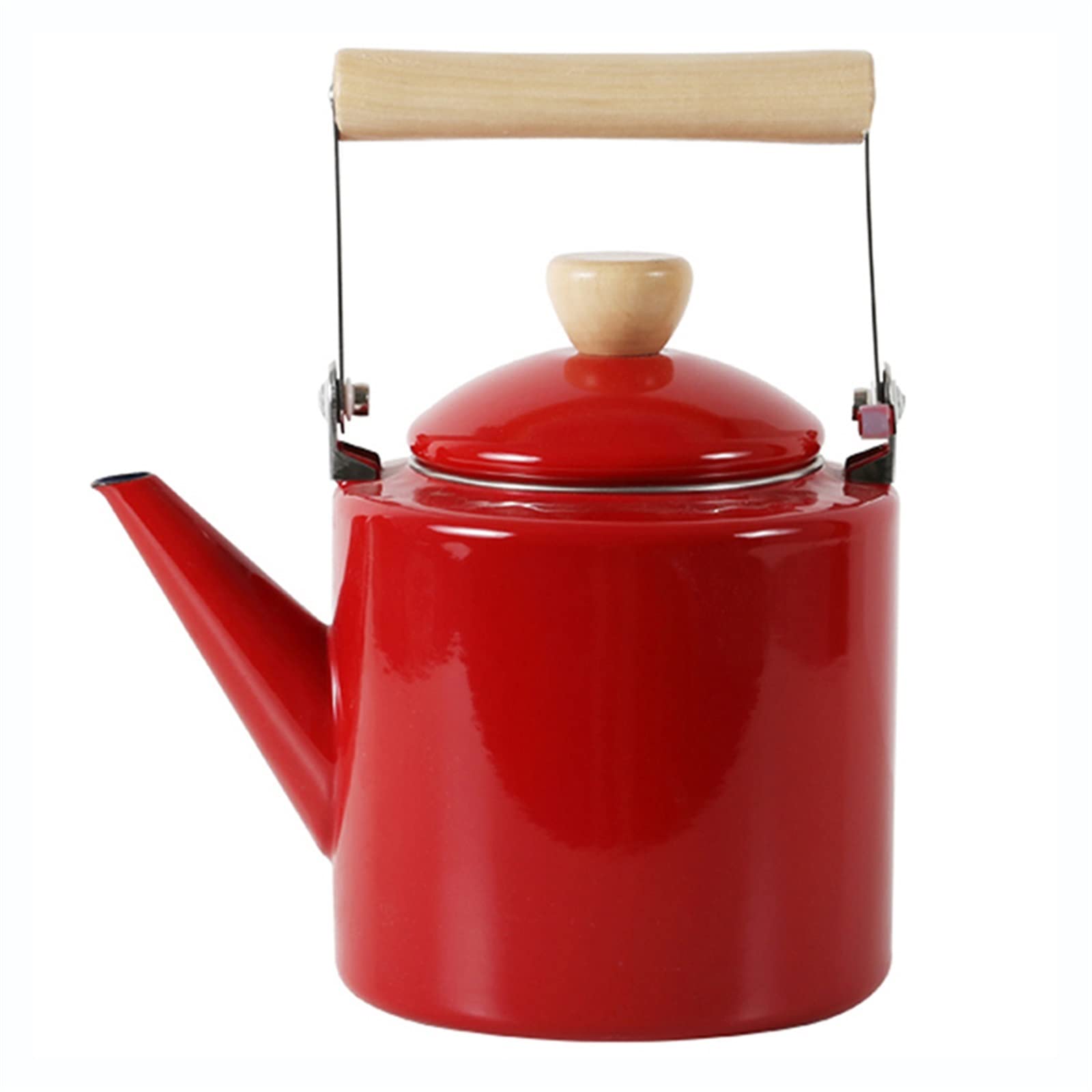 Trjgtaskfh Coffee Pot Enamel Teapot Induction Furnace Universal Enamel Pot Kitchen Whistle Flat Bottomed Kettle Coffee Pot Kettle