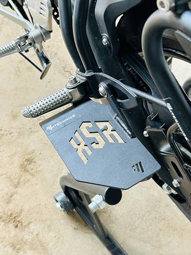 Image of M TECHNICS Ladies Footrest Left Side for XSR 155 | 4MM Mild Steel Heavy Duty | Black Powder Coated Passenger Foot Support | Extended Ladies Foot Peg (Left Side) for XSR 155 | XSR155 Ladies footrest