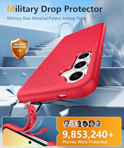 Coque de protection Samsung S25 Plus antichoc et robuste rouge